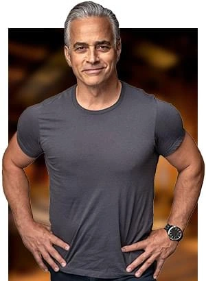 A fit older man in a gym vest, stock imagery from The supplier